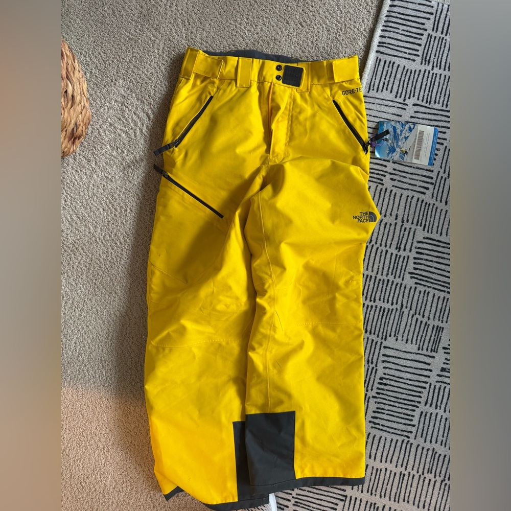 The North Face Kids Yellow Shell Snow Pants
